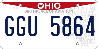 OH license plate GGU5864