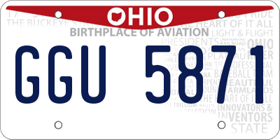 OH license plate GGU5871