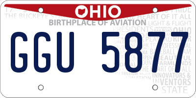 OH license plate GGU5877