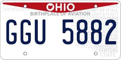 OH license plate GGU5882