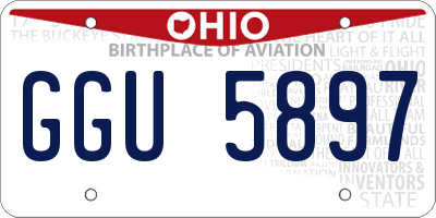 OH license plate GGU5897