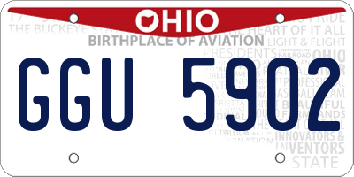 OH license plate GGU5902