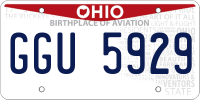 OH license plate GGU5929