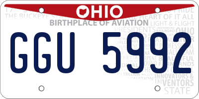 OH license plate GGU5992