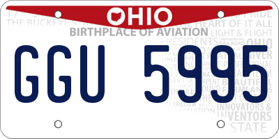 OH license plate GGU5995