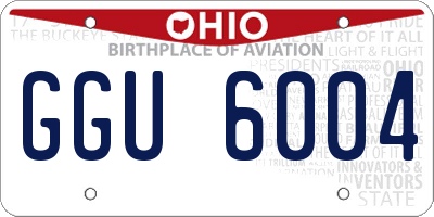 OH license plate GGU6004
