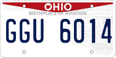 OH license plate GGU6014