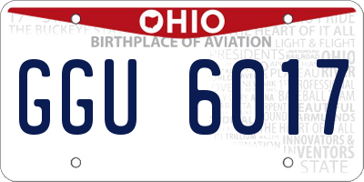 OH license plate GGU6017