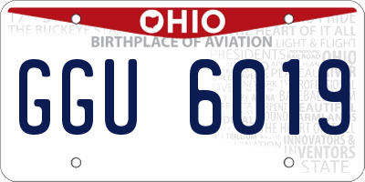 OH license plate GGU6019