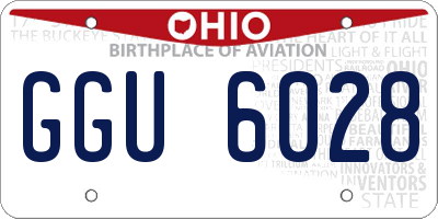 OH license plate GGU6028