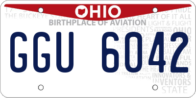 OH license plate GGU6042
