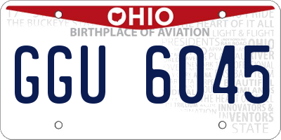 OH license plate GGU6045