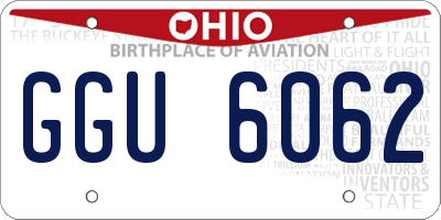 OH license plate GGU6062