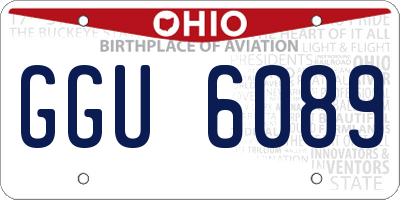 OH license plate GGU6089