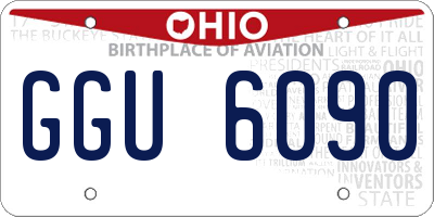 OH license plate GGU6090