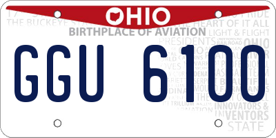 OH license plate GGU6100
