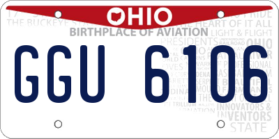 OH license plate GGU6106