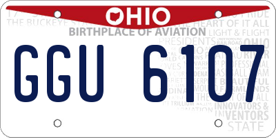 OH license plate GGU6107