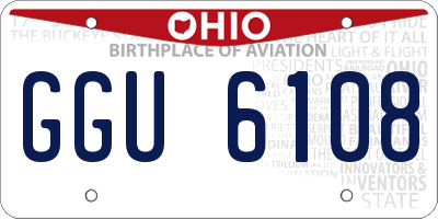 OH license plate GGU6108