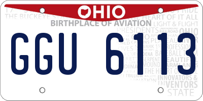 OH license plate GGU6113