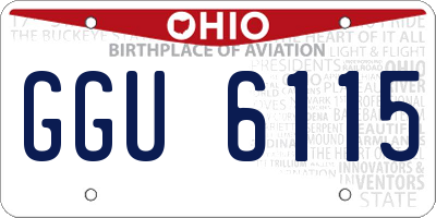 OH license plate GGU6115