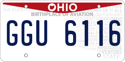 OH license plate GGU6116