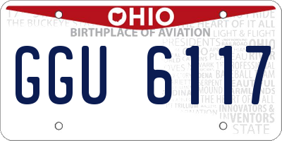 OH license plate GGU6117