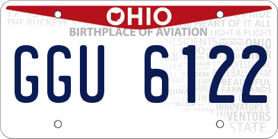 OH license plate GGU6122