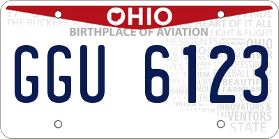 OH license plate GGU6123