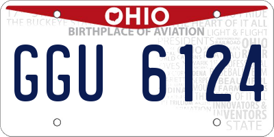 OH license plate GGU6124