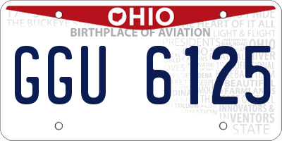 OH license plate GGU6125