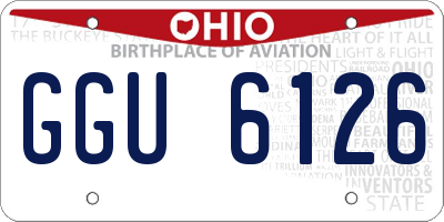 OH license plate GGU6126