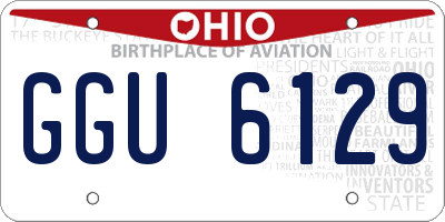 OH license plate GGU6129