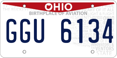 OH license plate GGU6134