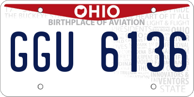 OH license plate GGU6136