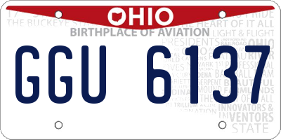 OH license plate GGU6137