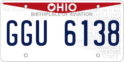 OH license plate GGU6138