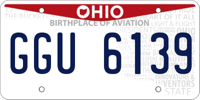 OH license plate GGU6139