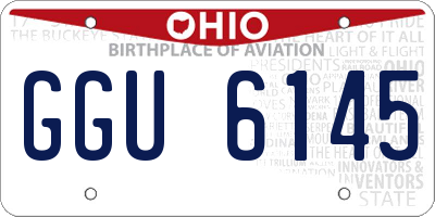 OH license plate GGU6145