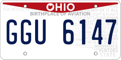 OH license plate GGU6147