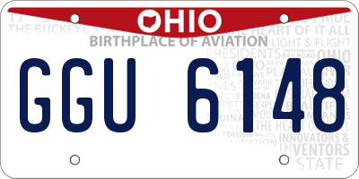 OH license plate GGU6148