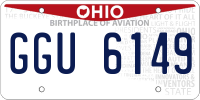 OH license plate GGU6149