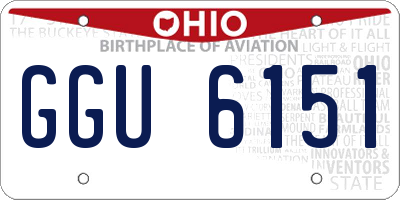 OH license plate GGU6151