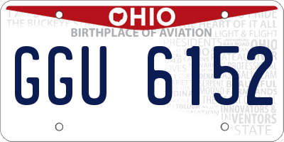 OH license plate GGU6152