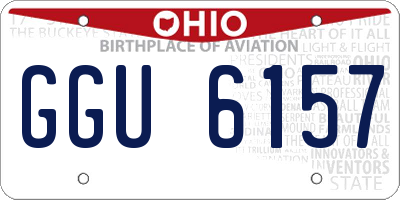 OH license plate GGU6157