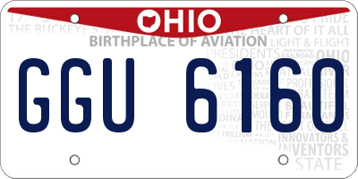 OH license plate GGU6160