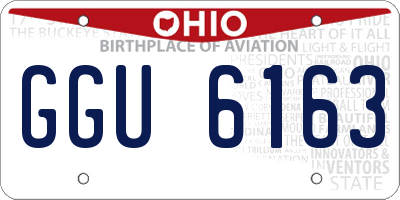 OH license plate GGU6163