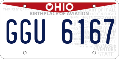 OH license plate GGU6167