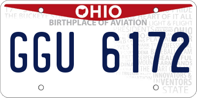 OH license plate GGU6172