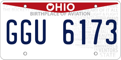 OH license plate GGU6173